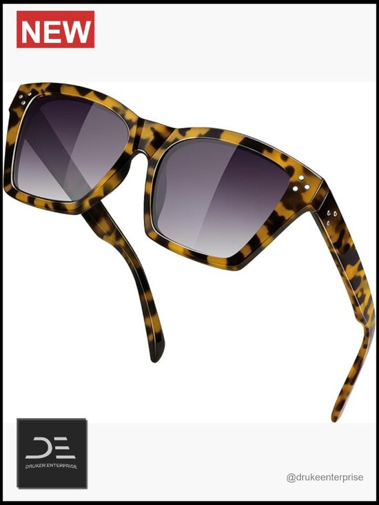 Oversized Square Cat Eye Polarized Sunglasses UV400 Protection main image 7